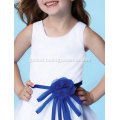 Flower Girl Dresses Ball Gown Round Neck Tea-length Satin Tulle Flower Girl Dress Supplier